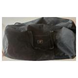 Black Fabric Duffel Bag with Carrying Straps and