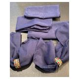 (5) Napkins & (2) Beaded Ring Napkin Holders