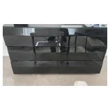 (6) Black Gloss Dresser Drawer 50.5"×29"×20.5"