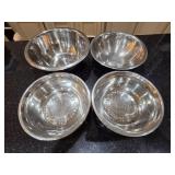 (4) Lightweight Stainless Bowls