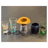 (5) Assorted Shot Glasses