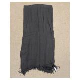 NWT H&M Dark Gray Raw Hem Scarf Size 75x39 Inches
