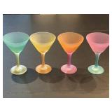 (4) VTG Libbey Watusi Frosted Satin Pastel