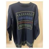 VTG Sz L Wallis Exclusive Abstract Embroidered