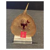 Purpledip 4"Gold Plated Natural Pipal Leaf with