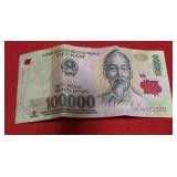 100,000 Vietnamese Dong Polymer Banknote