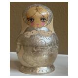 Russian Matryoshka 5" Nesting Doll 6 Pc Wooden