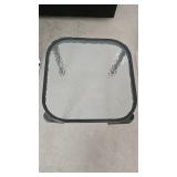 Patio Side Table 17.5"×16 Tempered Glass