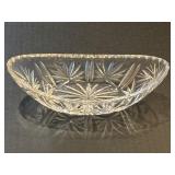 Crystal Oval Relish Dish 8"
