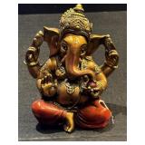 Hindu Deity Lord Ganesha Bronze Tone 5.5"