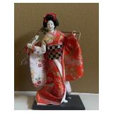 Vintage Japanese Lady Geisha 12in tall Made in