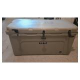 Tan YETI 85 QT Tundra Hard Cooler Ft Rubber