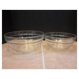 (1) 9"×4 1/8" & (1) 8"×4" Clear Bowls