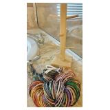 Huge Lot.of Bangle Bracelets & Wooden Holder