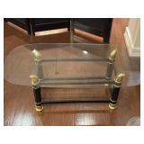 Faux Tusk Table in Black Finish 39"x19"x15"