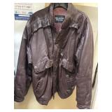 1980s Brown Sheepskin Leather Bomber Jacket
