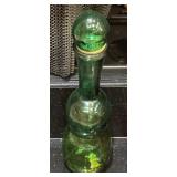 21" Evergreen Glass Decanter Genie Bottle