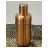 Crate &Barrel Old Copper Cocktail Shaker 8" tall