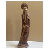 16" Carved Resin Asian Figurine Chinese Emperor