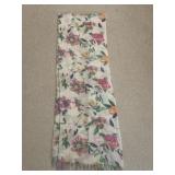 Cream Colored Floral Scarf