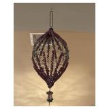 Hanging Piece W/ Intricate Dark Wire Cage Adorned