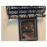 Metal Accented Wall Mounted Coat/Hat Rack with