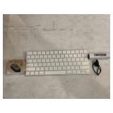 Small White Keyboard, Wireless Key, Charger &