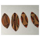 (4) Handmade Warrior Wooden Shields
