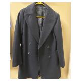 Sz M Zara Basic Double Breasted Wool Blend Pea