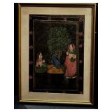 VTG Indian Painting Hindu Deities Radha and