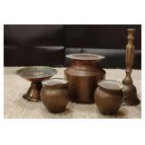 (3) Hindu Traditional Brass And Copper Vessels