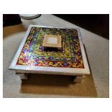 Square Foil Hammard Altar Stand 14x14x5