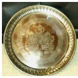Aluminum Prayer Plate Engraved with Figures of