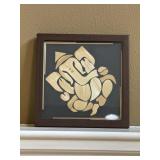 Framed 8"x8" Handcrafted Lord Ganesha