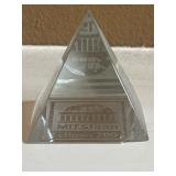 MIT Sloan Fellows 2001 Optical Crystal Pyramid