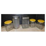 Assorted Glass Canisters