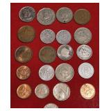 (21) Coins from Barbados, Czech Republic