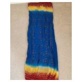 Red, Yellow & Blue Beaded Sari Wrap