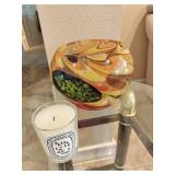 Crate & Barrel Glass Taze Vase w/ Candle