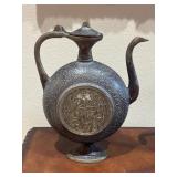 Antique Asian Brass Surahi Aftaba Teapot