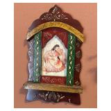 Indian Wooden Jharokha Wall Hanging 8"x13"