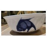 "Misty Rose Blue Koi" Bowl