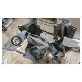 (3) Gray Outside Foldable Chairs