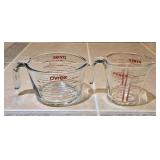 (2) Pyrex Measuring Cups