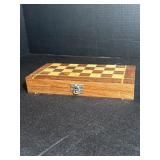 Wooden Chess Board w/Pieces Complete