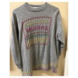 VTG Sz L Wallis Exclusive Hand Embroidered Knit
