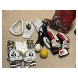 Collection of Cricket Gear Including SG Hilite