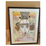 Mad Hatter Framed Painting 22x29