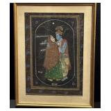 VTG Indian Painting Hindu Deities Radha and