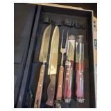 Large Wenger Metal Case w/Assorted Knives,